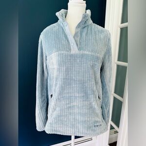 Orvis Mesa Fleece Quarter-Snap, Light Blue, Size Small